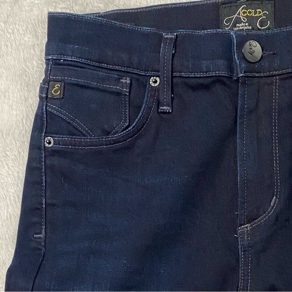 AGOLDE Sophie High Rise Skinny Jeans Dark Wash Stretch Size 26 - Picture 5 of 13